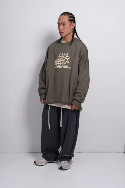 KINOMO PANTS OVERSIZE/GRAFIT RICE  купить онлайн