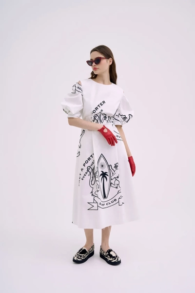 Платье с объемным рукавом PRET-A-PORTER Eve&Esther  купить онлайн