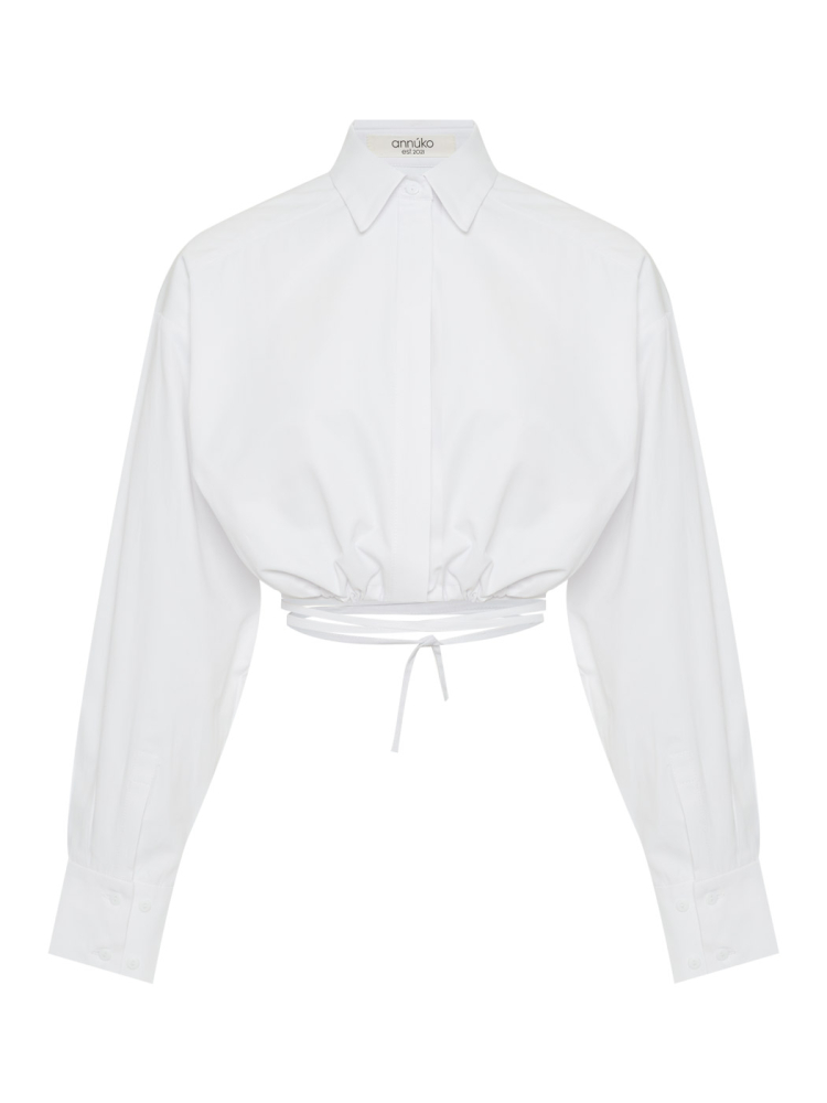 Рубашка crop white annúko со скидкой ANN23WHT330 купить онлайн