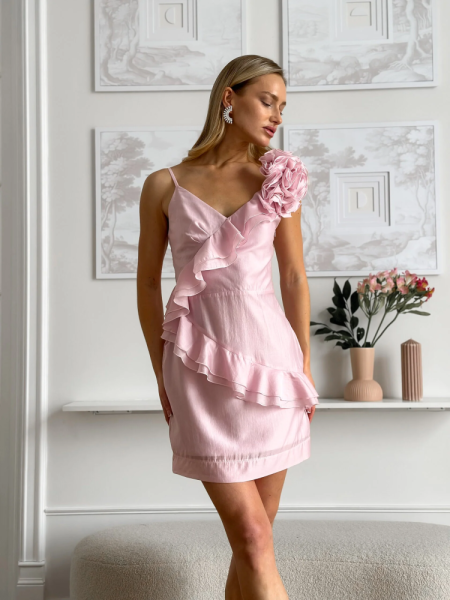 Платье-мини из вуали LE VUAL  купить онлайн