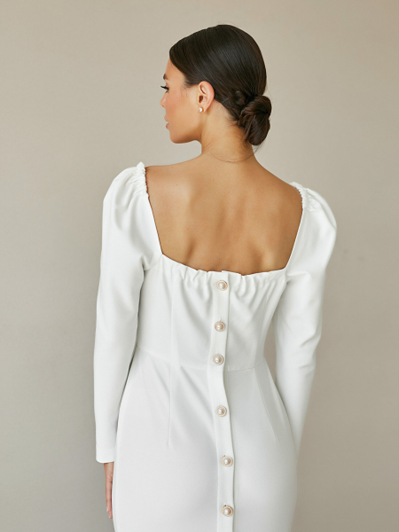 Платье обтягивающее с квадратным вырезом и пуговицами на спине I.B.W. ED036 купить онлайн