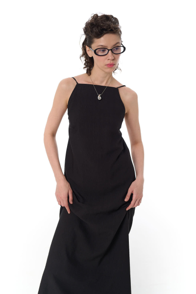 Платье макси с графичным вырезом на спинке фактурная вискоза MERÉ  купить онлайн