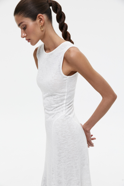 Платье макси из полупрозрачного трикотажа с клиньями Charmstore  купить онлайн