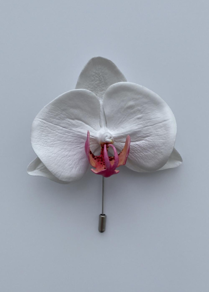 Орхидея (натуральный) BIG BROOCH  купить онлайн