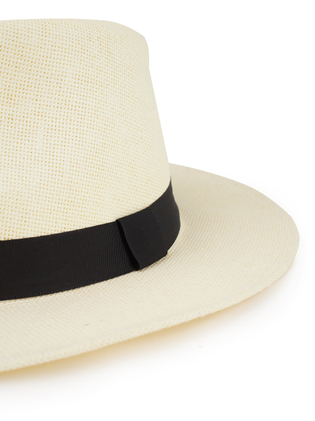 Шляпа федора соломенная Canotier Фс7л молочн купить онлайн